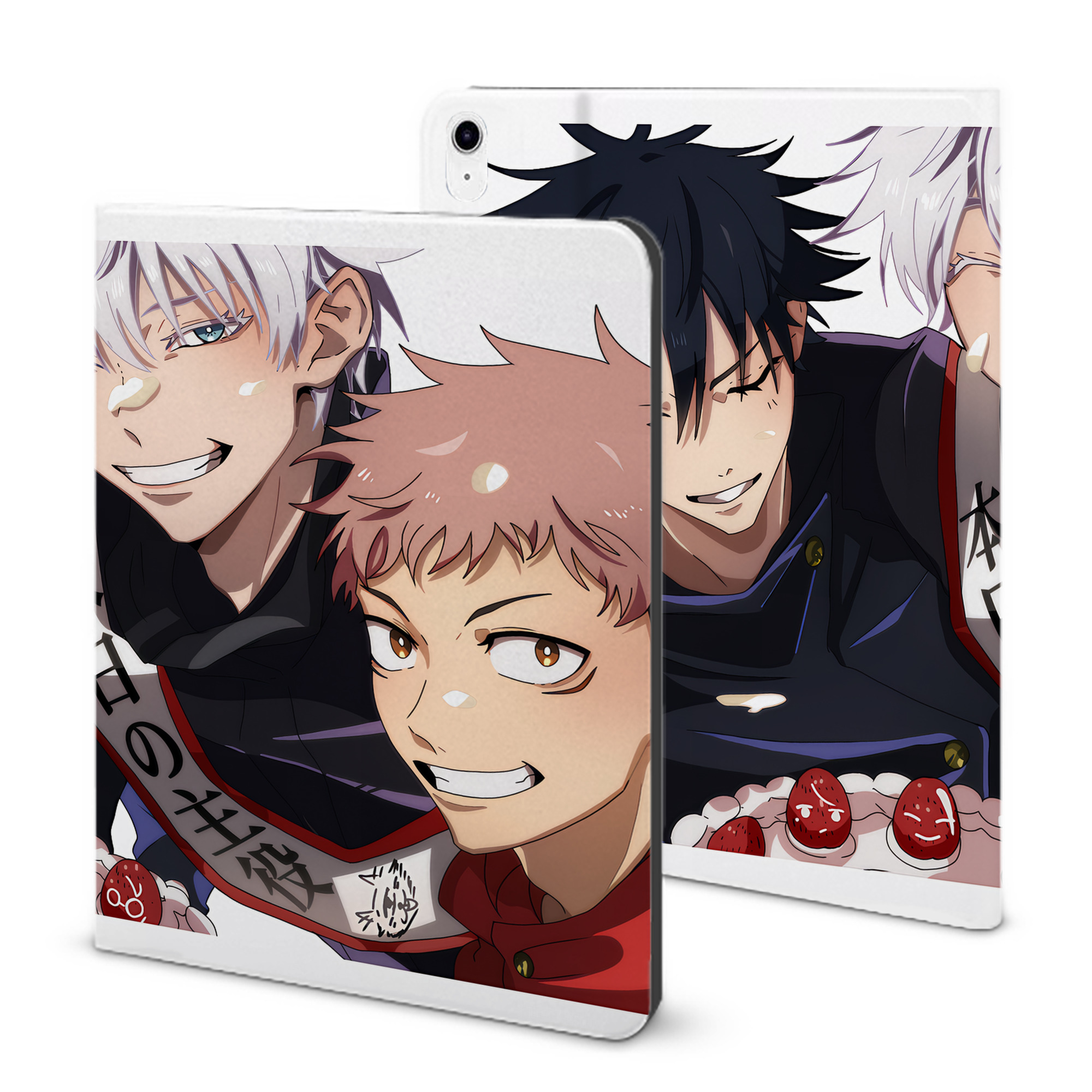 （画像用） 呪術廻戦 Jujutsu Kaisen IPad ケース ブック型 PUレザー TPU 耐衝撃 軽量 薄型 ペン収納なし 全面保護 IPad 各モデル対応